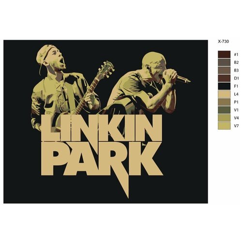 Картина по номерам X-730 'Рок-группа Linkin Park' 40х50