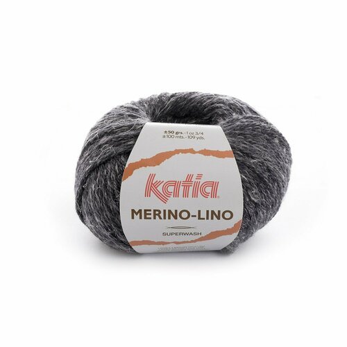 Пряжа для вязания Katia Merino-Lino (505 Very dark grey)