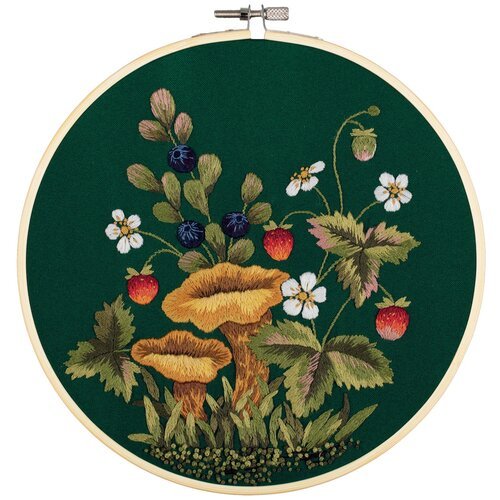 PANNA Набор для вышивания Грибы. Лисички,JK-2257, разноцветный, 20.5 х 20.5 см