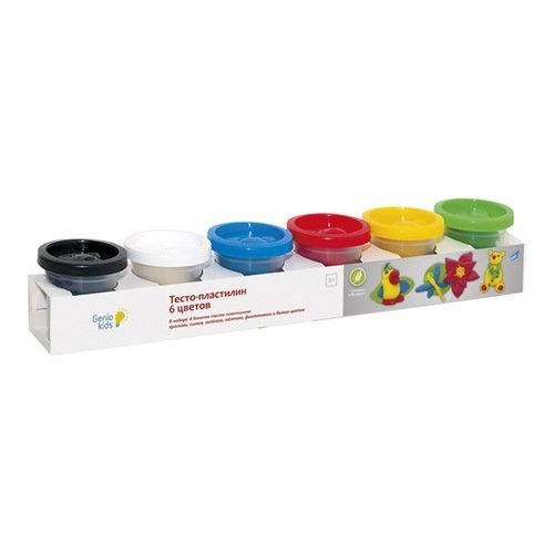 Набор для детского творчества, GENIO KIDS-ART: Тесто-пластилин 6 цветов TA1009V