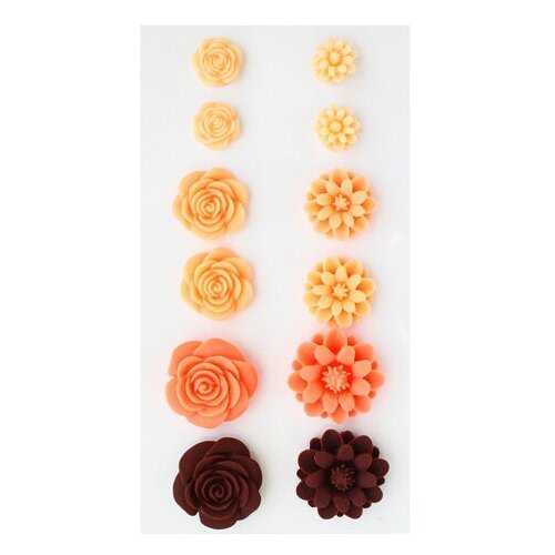 Набор объемных, самоклеющихся цветов, 12шт Astra&Craft (ARS2078)