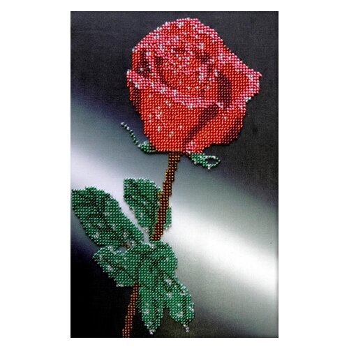 Вышиваем бисером Набор для вышивания бисером Роза (В-8), 26 х 26 см