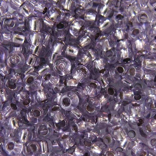 Бисер Preciosa 78122 фиолетовый соль-гель с серебром 10/0, 5 гр,1 шт.