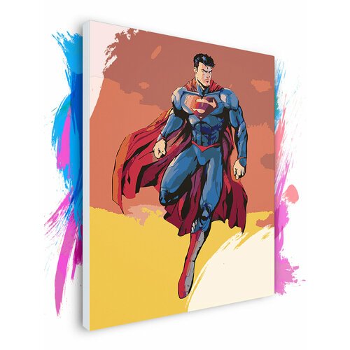 Картина по номерам на холсте Superman, 70 х 100 см