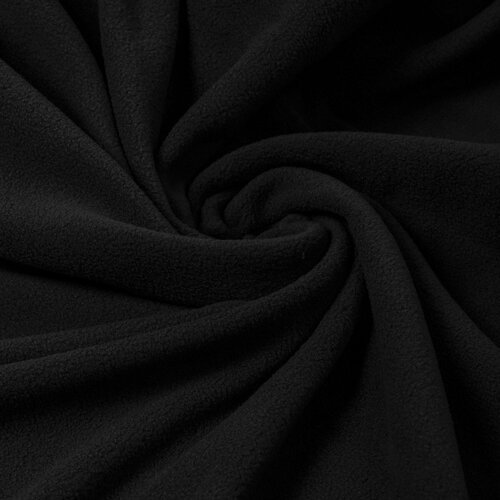 Ткань флис антипиллинг 220 гр, цвет черный. Готовый отрез 2*1,5м