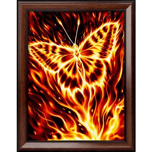 АЖ-1854 Алмазная Живопись Алмазная мозаика «Огненная бабочка», АЖ-1854