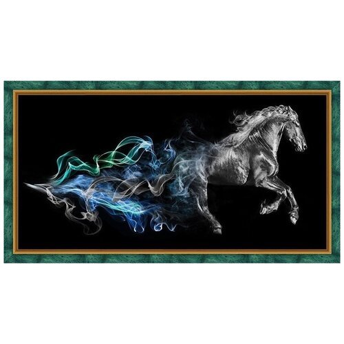АЖ-1828 Алмазная Живопись Алмазная мозаика «Конь в дыму», АЖ-1828