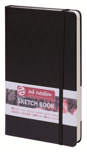 Скетчбук «Art Creation», чёрный, 80 листов, А5
