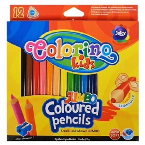 Цветные карандаши COLORINO JUMBO Треугольные 12 цветов