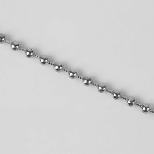 Цепочка для сумки, железная, d = 4 мм, 10 ± 0,5 м, цвет серебряный