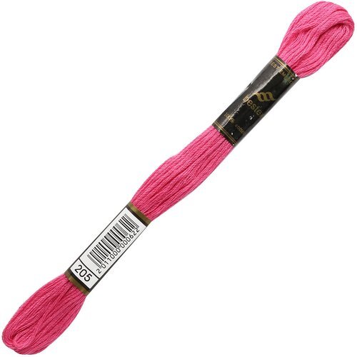 Мулине BESTEX нитки для вышивания 8 м, цвет 205, 1 штука.