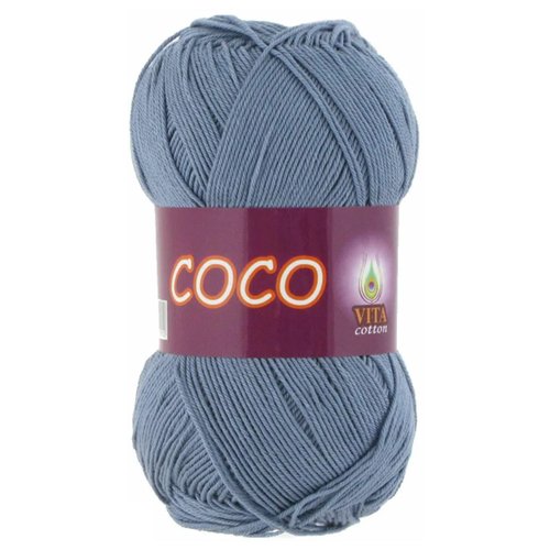 Пряжа хлопковая Vita Cotton Coco (Вита Коко) - 10 мотков, 3854 светло-розовый, 100% мерсеризованный хлопок 240м/50г