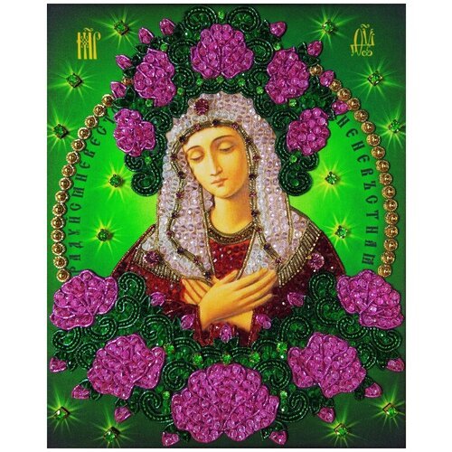 Хрустальные грани Набор для вышивания бисером Богородица Умиление И-13,, 23.6 х 23.6 см