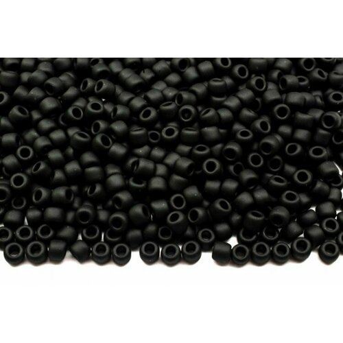 ОПТ Бисер японский TOHO круглый 11/0 #0049F черный, матовый непрозрачный, 250 грамм