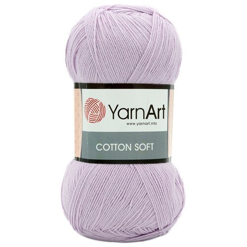 Пряжа для вязания YarnArt 'Cotton soft' 100гр 600м (55% хлопок, 45% акрил) (28 черный), 5 мотков