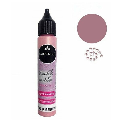 Краска акриловая контурная Cadence Colored Pearls, 25 ml. Metallic Baby Pink-592
