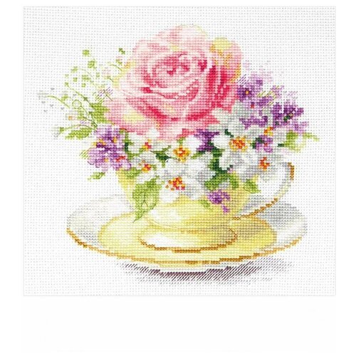 Набор для вышивания 'Легкие краски утра. Чашечка с розой' 16 х 15 см
