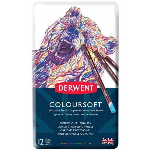 Derwent Цветные карандаши Coloursoft, 12 цветов (0701026), 12 шт.