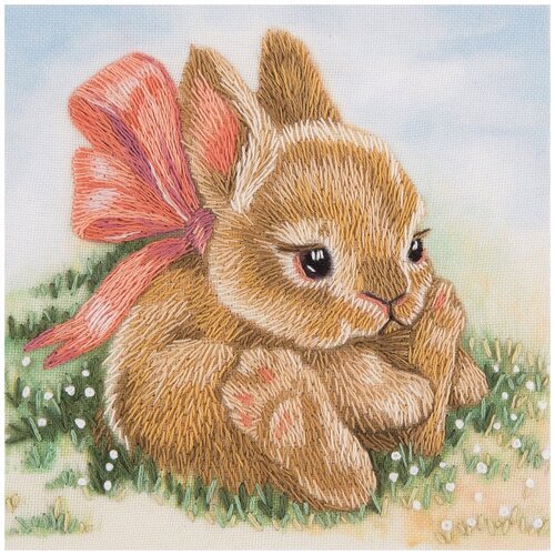 PANNA Набор для вышивания Крольчонок,ЖК-2098 / JK-2098, разноцветный, 9 х 9 см