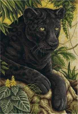 Набор для вышивания Panna J-1697 'Черный бархат джунглей'