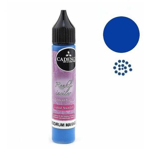 Краска акриловая контурная Cadence Colored Pearls, 25 ml. Bodrum Blue-559