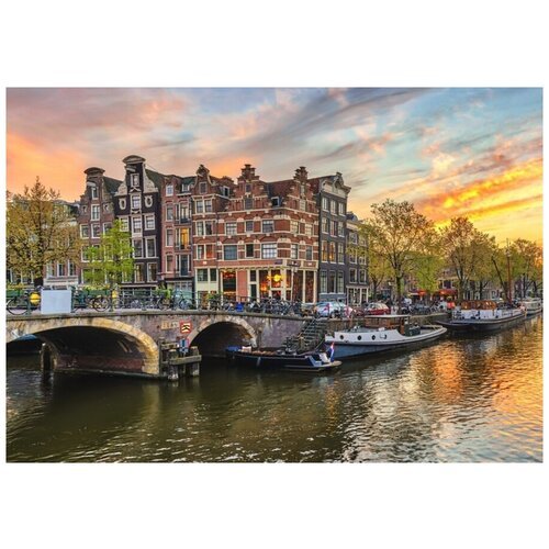Рыжий кот Набор алмазной вышивки 'Уютный Амстердам на закате' (SF30003) 30х40 см
