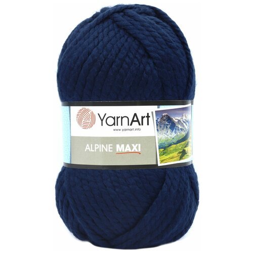 Пряжа для вязания YarnArt 'Alpine Maxi' 250гр 105м (40% шерсть, 60% акрил) (663 коричневый), 2 мотка