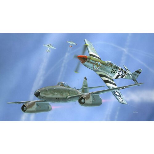 63711RE Набор Combat Set Турбореактивный истребитель Me262 и истребитель дальнего радиуса действия P-51B