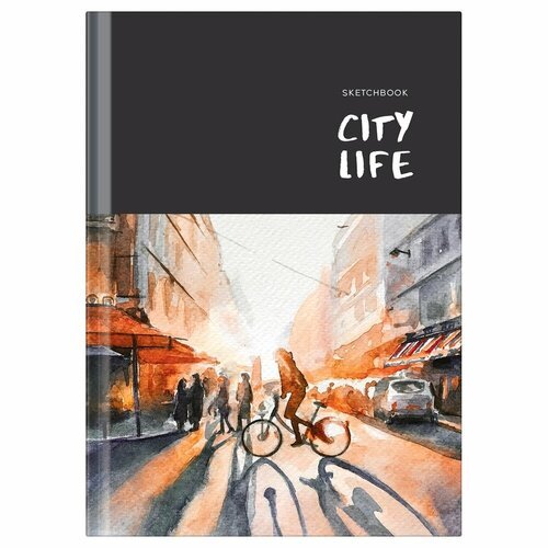 Скетчбук BG 100 листов А5 7БЦ 'City life', глянцевая ламинация, 100 г/м2 (С5т100_лг 11289)