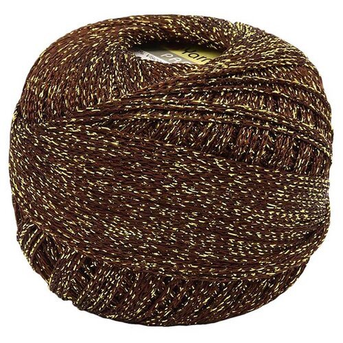 Пряжа для вязания YarnArt 'Paris' 50гр 210м (75% вискоза, 25% металлик) (327 т.коричневый), 6 мотков