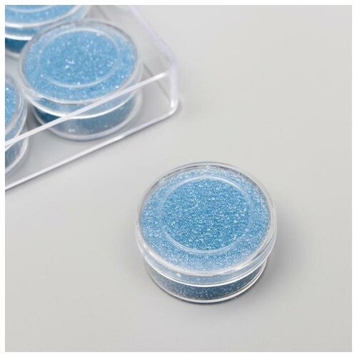 Микробисер стекло 'Серо-синий' набор 10 гр./ В упаковке: 12
