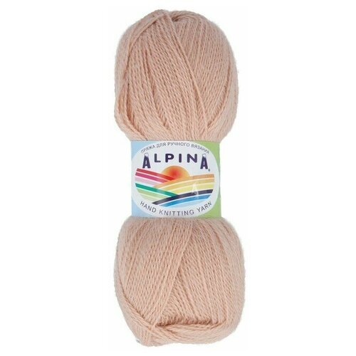 Пряжа Alpina 'KLEMENT' 80% альпака, 20% мериносовая шерсть №24 персиковый - 4 мотка по 50 г