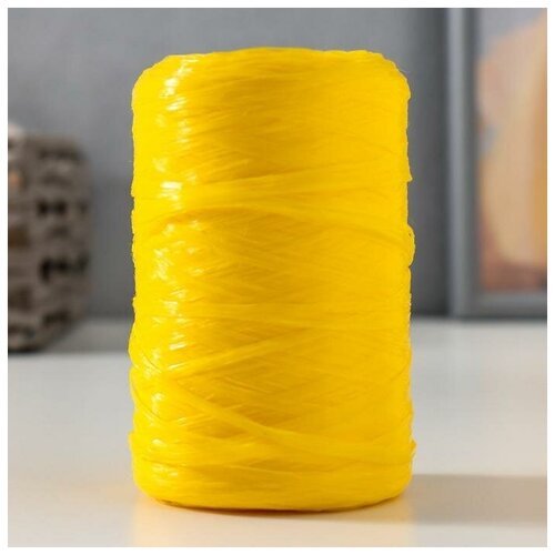 Пряжа 'Для вязания мочалок' 100% полипропилен 400м/100гр (желтый)