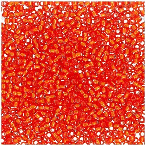 Бисер TOHO 15/0, круглый, 3, 1,5 мм, 500 г, №0025, оранжево-красный