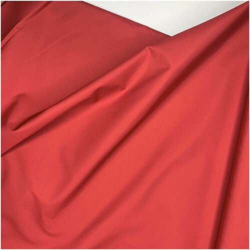 Ткань плащевая bibliotex. Красного цвета. Италия. 0,5 м (ширина 155 см)