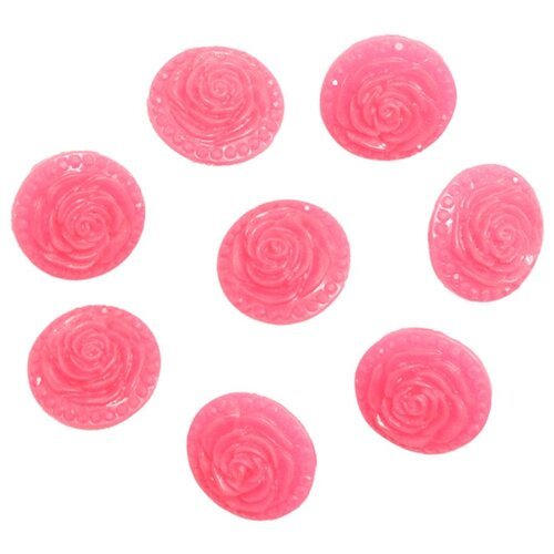 Пуговицы Magic Buttons 'Розочки', 18 мм (9 ярко-розовый), 10 шт
