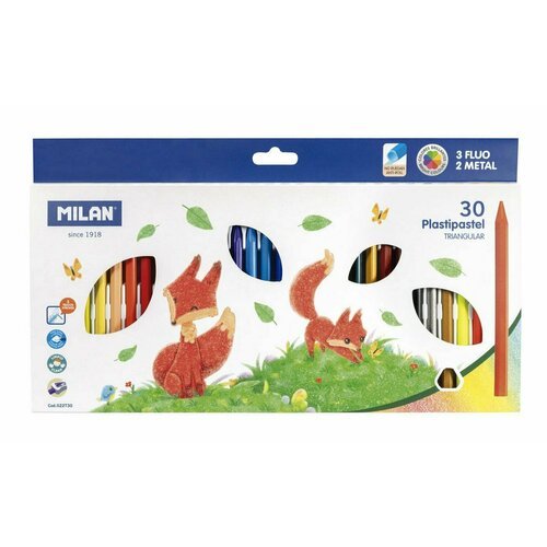 Набор цветных карандашей MILAN Plastipastel пластиковые 30 цветов 022T30
