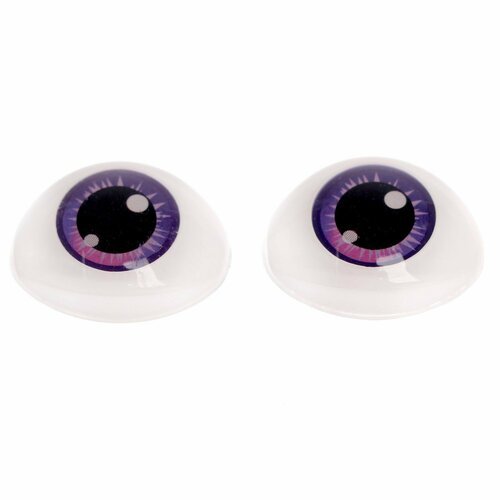 Глаза, набор 10 шт, размер 1 шт: 11,6×15,5 мм, цвет фиолетовый