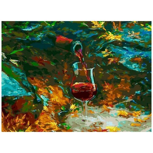 Картина по номерам «Истина в вине», 30x40 см, Белоснежка