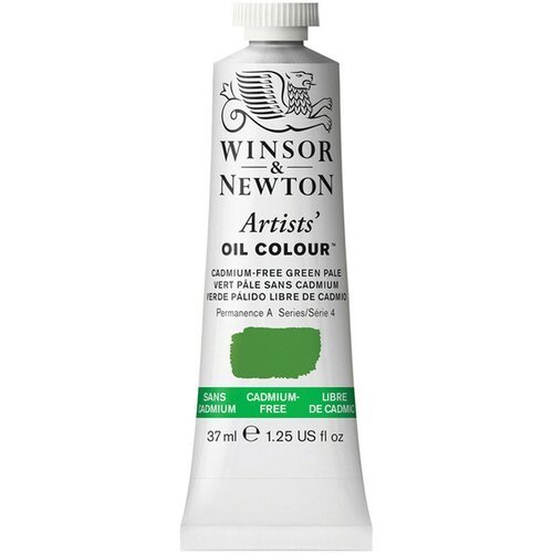 Краска масляная профессиональная Winsor&Newton 'Artists Oil', 37мл, беcкадмиевый бледно-зеленый, 3 штук, 316785