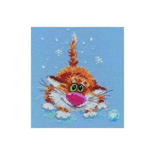 Алиса Набор для вышивания крестиком Первый снег 12 х 14 см (0-85)