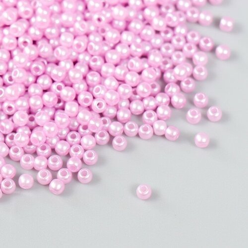 Рукоделие Набор бусин 'Рукоделие' пластик, диаметр 3 мм, 25 гр, светло-розовый
