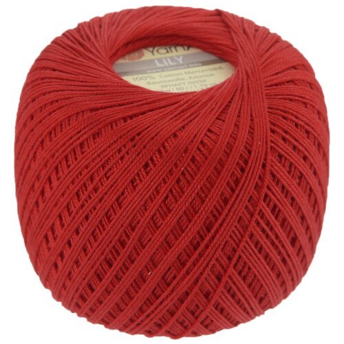 Пряжа для вязания YarnArt 'Lily', цвет: красный (0076), 225 м, 50 г, 8 шт
