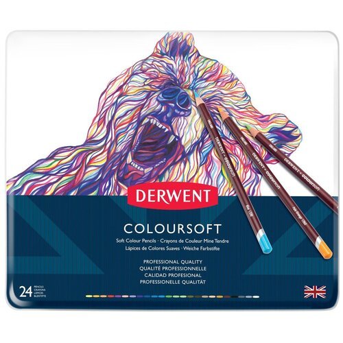 Derwent Цветные карандаши Coloursoft, 24 цвета (0701027), 24 шт.