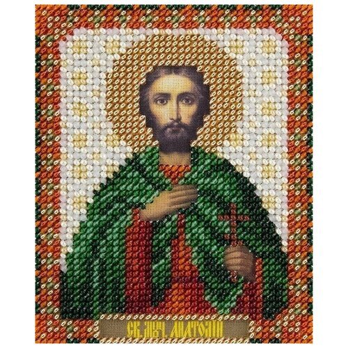 Набор вышивки бисером Panna 'Икона Святого мученика Анатолия Никейского', 8,5x11
