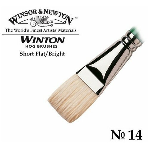 Winsor&Newton Кисть щетина плоская укороченная 'Winton' №14 для масла
