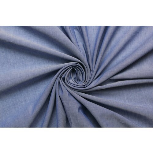 Ткань Хлопок-шанжан Zegna белый с сине-фиолетовым, ш150см, 0,5 м