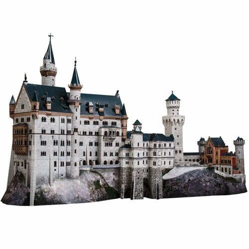 Сборная модель Умная Бумага 'Архитектура', Замок Neuschwanstein, картон, 342 детали, масштаб 1:250