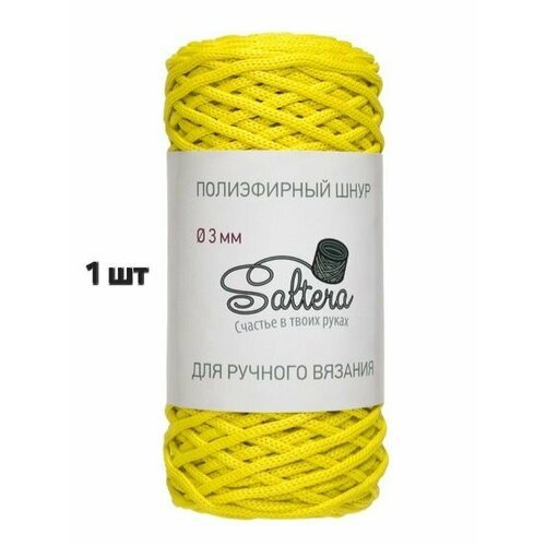 Шнур полиэфирный Saltera 3мм, цвет Лимон (116), длина 100 метров, шнур для вязания Сальтера