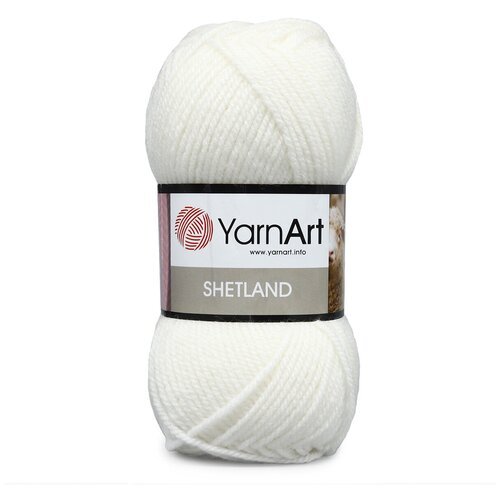 Пряжа для вязания YarnArt 'Shetland' 100гр 220м (30% шерсть, 70% акрил) (501 белый), 5 мотков